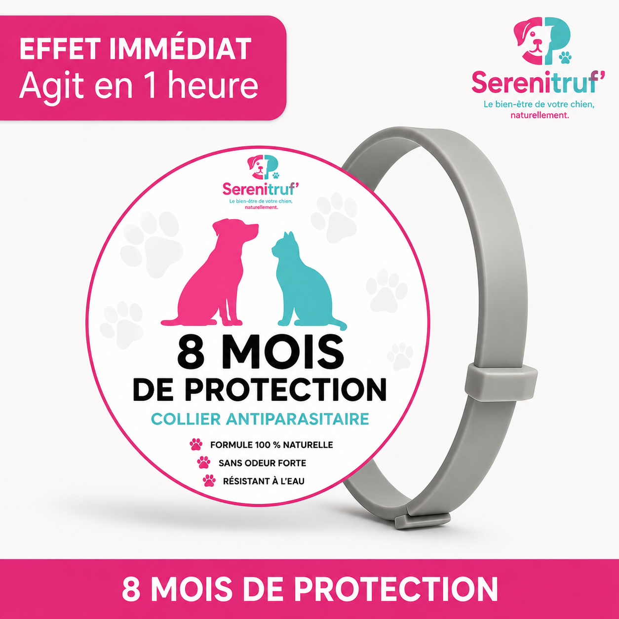 Serenitruf' - Collier antiparasitaire