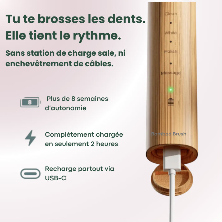 Bamboo Brush | Brosse à dents sonique robuste et durable