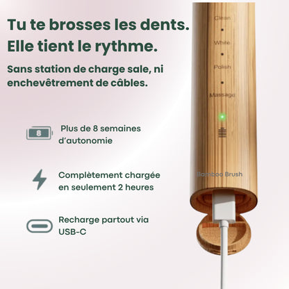 Bamboo Brush | Brosse à dents sonique robuste et durable