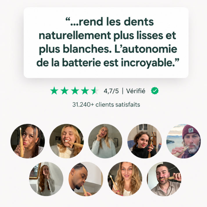 Bamboo Brush | Brosse à dents sonique robuste et durable