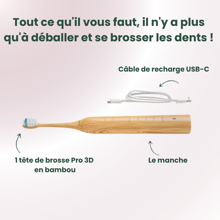 Bamboo Brush | Brosse à dents sonique robuste et durable
