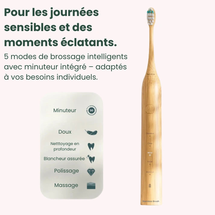 Bamboo Brush | Brosse à dents sonique robuste et durable