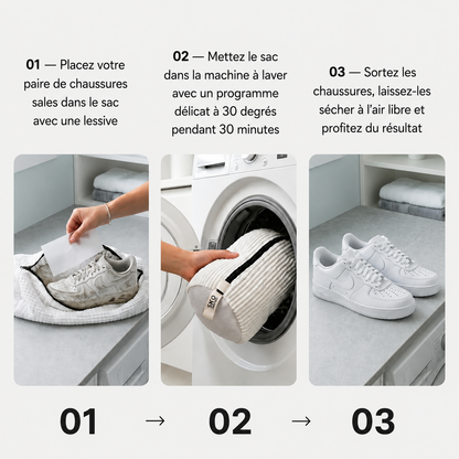 ComNeuf™ - Des chaussures propres en 30 minutes, sorties de la machine à laver