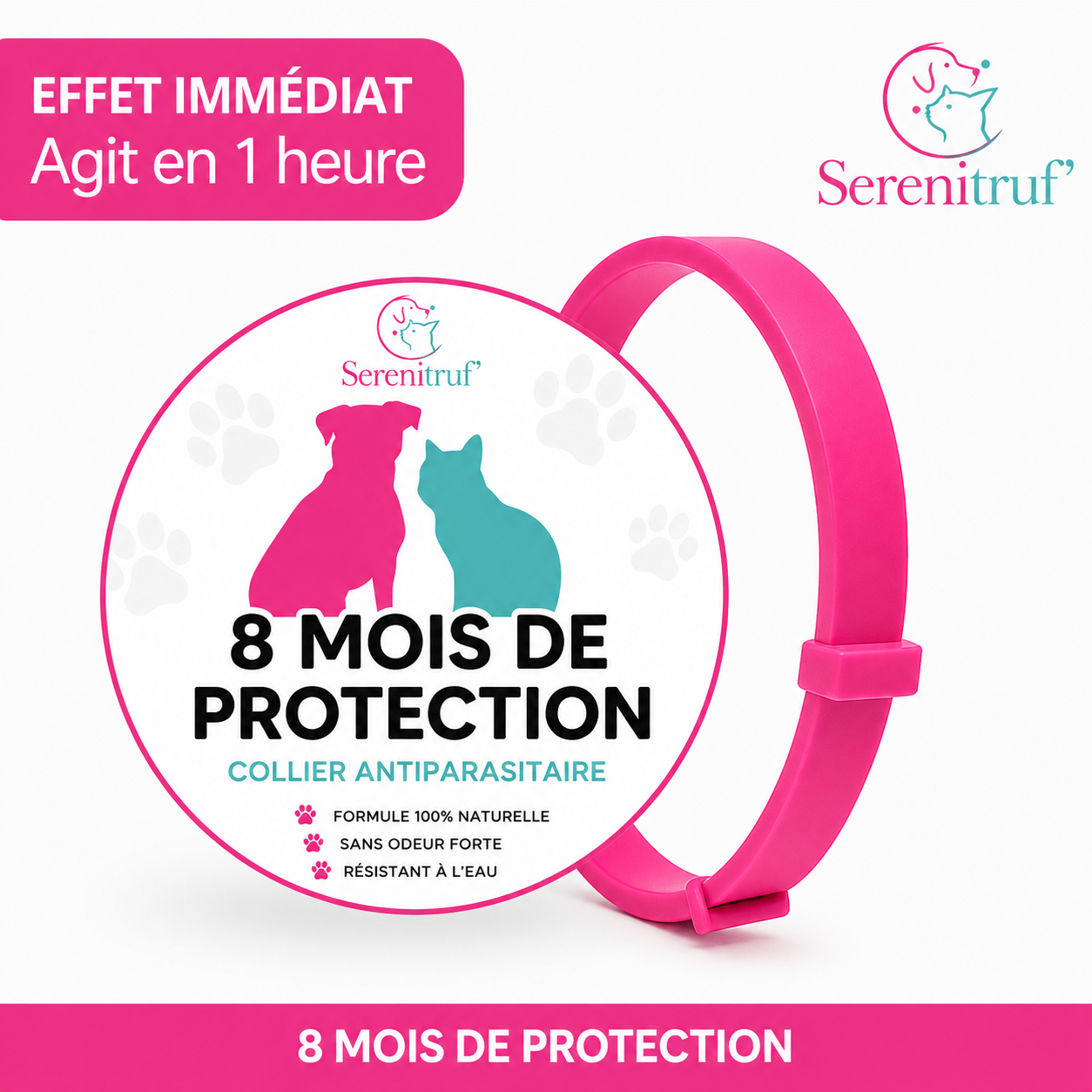 Serenitruf' - Collier antiparasitaire