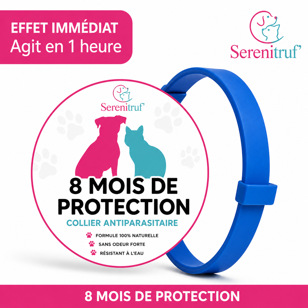 Serenitruf' - Collier antiparasitaire