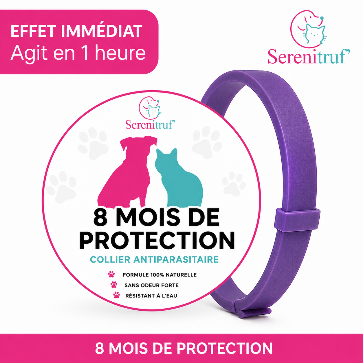 Serenitruf' - Collier antiparasitaire