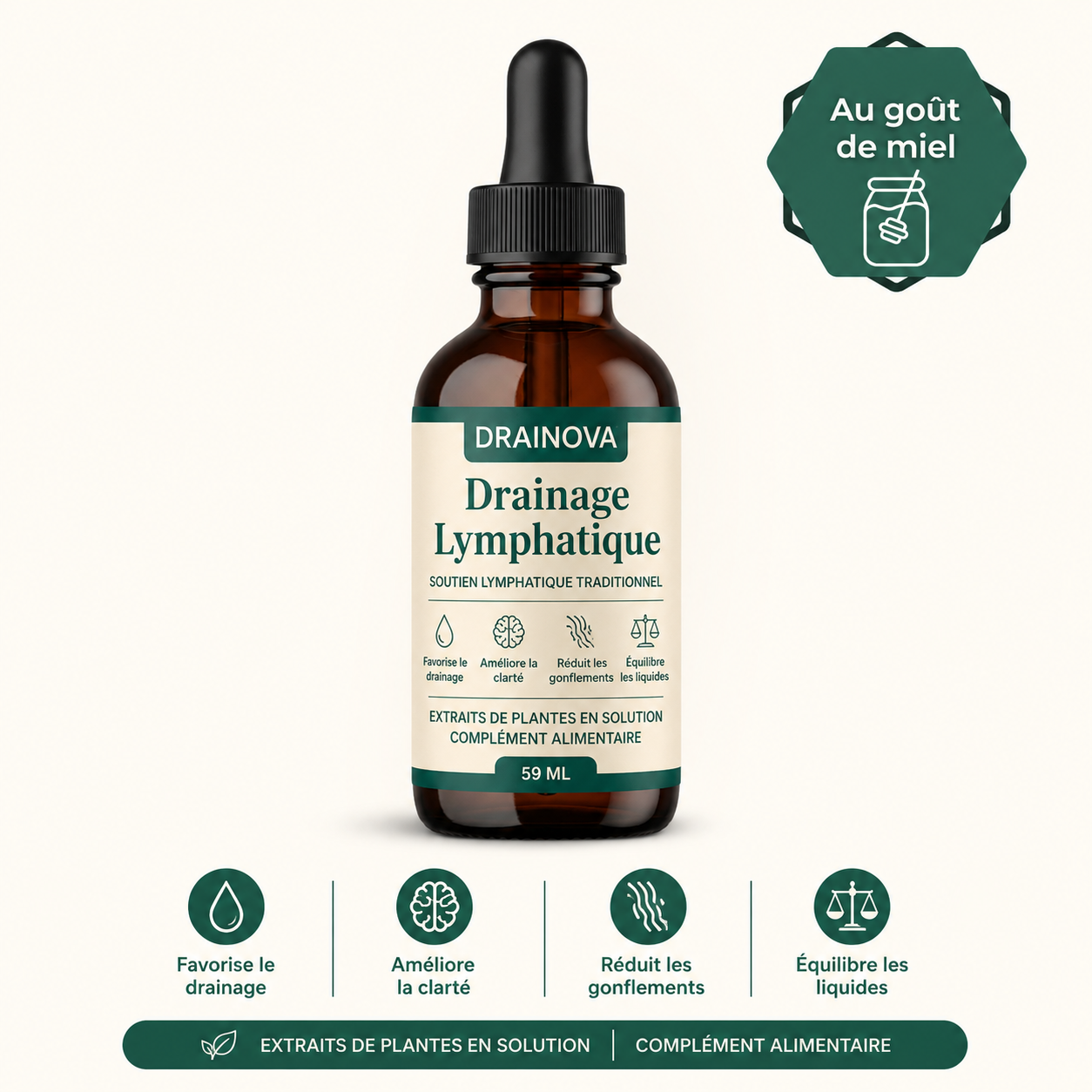 Drainova - Gouttes bien-être drainage lymphatique