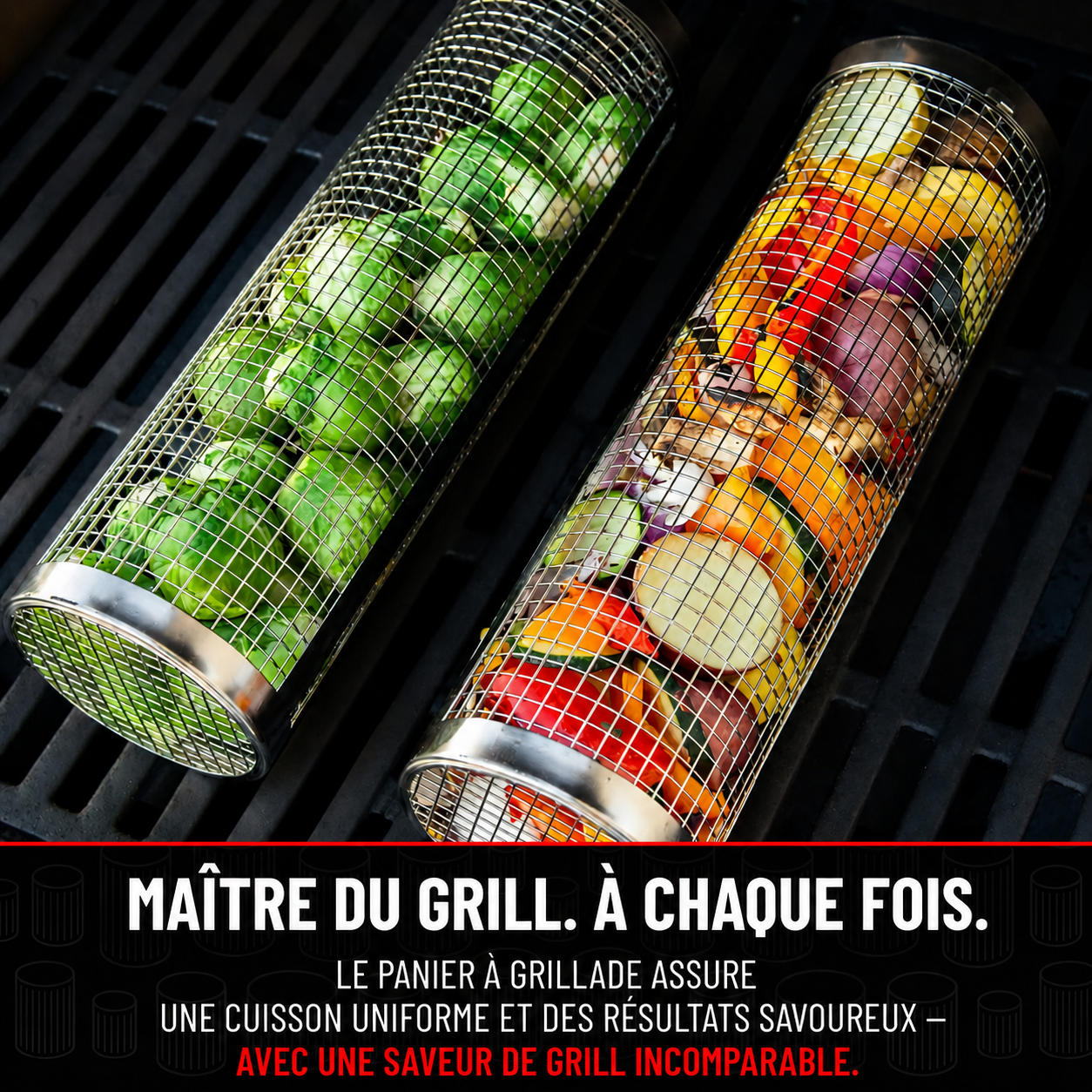 Le Panier BBQ™ - Une cuisson parfaite, des grillades inoubliables.