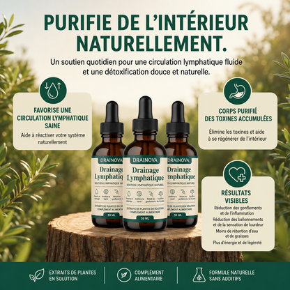 Drainova - Gouttes bien-être drainage lymphatique
