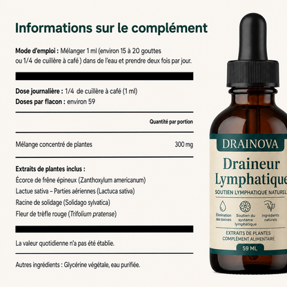 Drainova - Gouttes bien-être drainage lymphatique