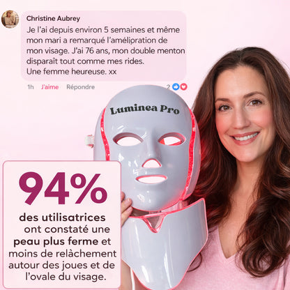 Masque LED régénérateur visage et cou - Luminea Pro