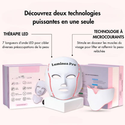 Masque LED régénérateur visage et cou - Luminea Pro