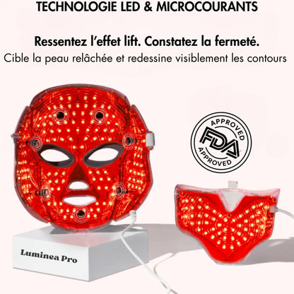 Masque LED régénérateur visage et cou - Luminea Pro
