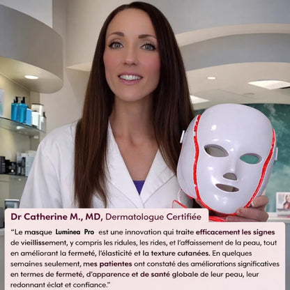 Masque LED régénérateur visage et cou - Luminea Pro