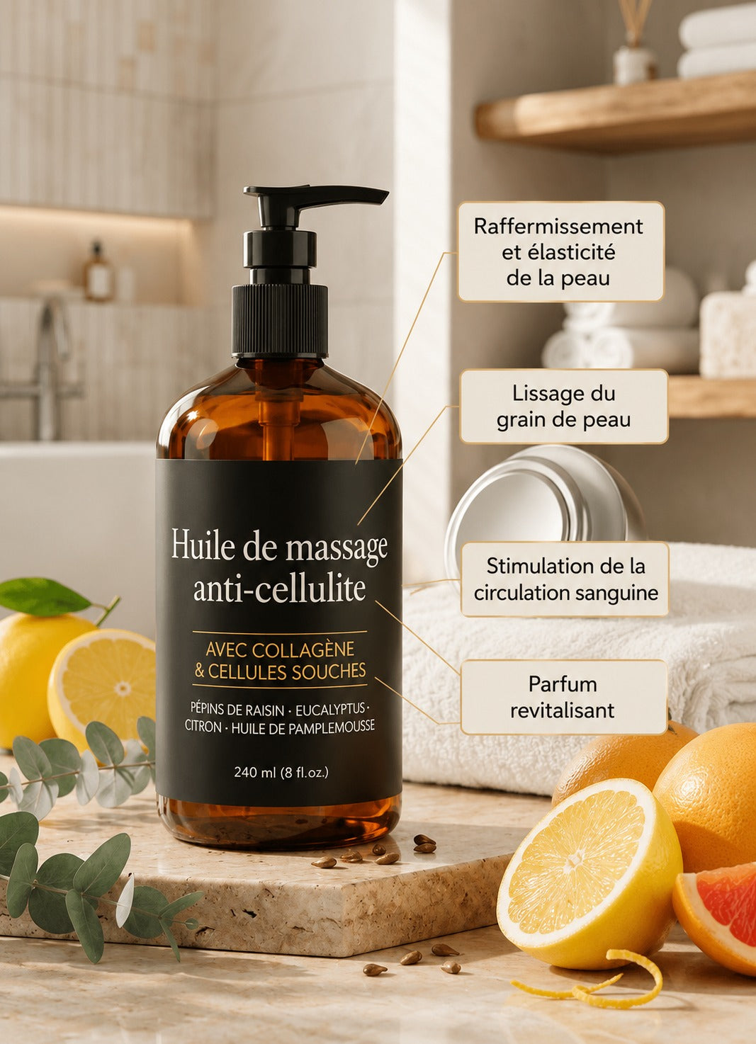 Celluvia I Huile de massage anti-cellulite