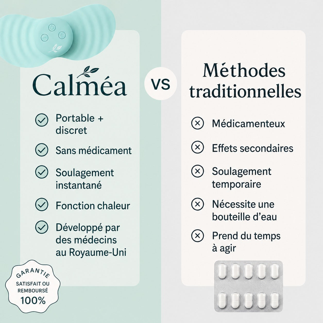 Calméa — Ton allié 2.0 contre les douleurs menstruelles